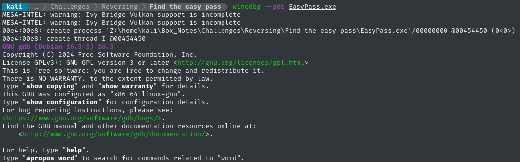 loading gdb