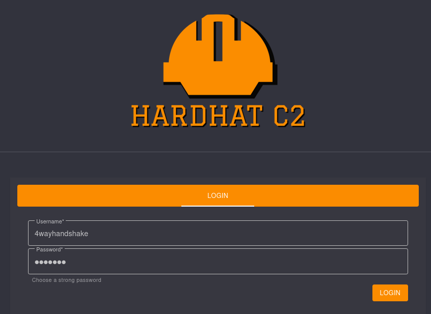 hardhat login