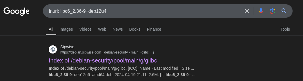 finding glibc specific version