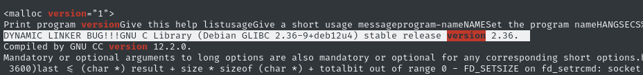 libc version