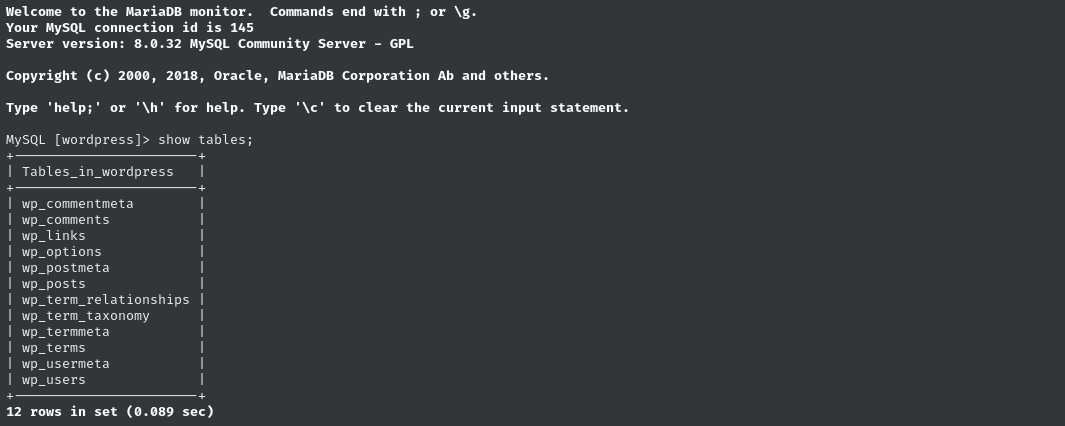 mysql 1