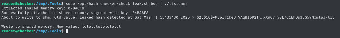 shared memory verified working