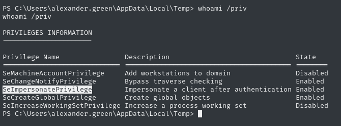 alexander.green privs