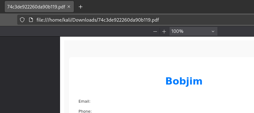 Bobjim resume