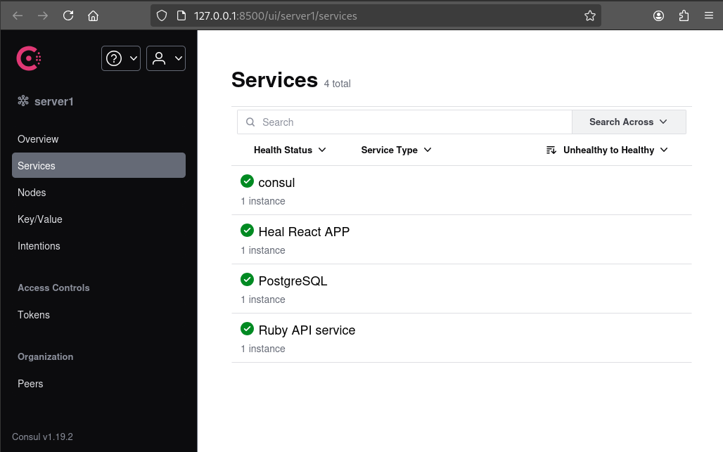 consul UI