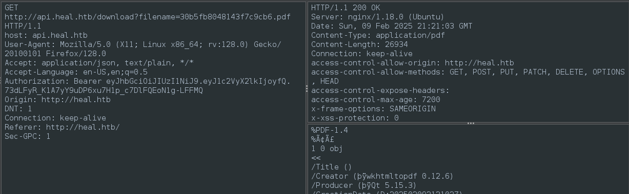 download endpoint