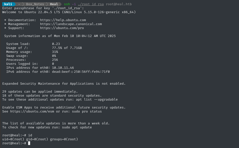 root ssh