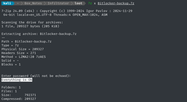 Extracting bitlocker backup 2