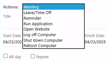 Windows calendar