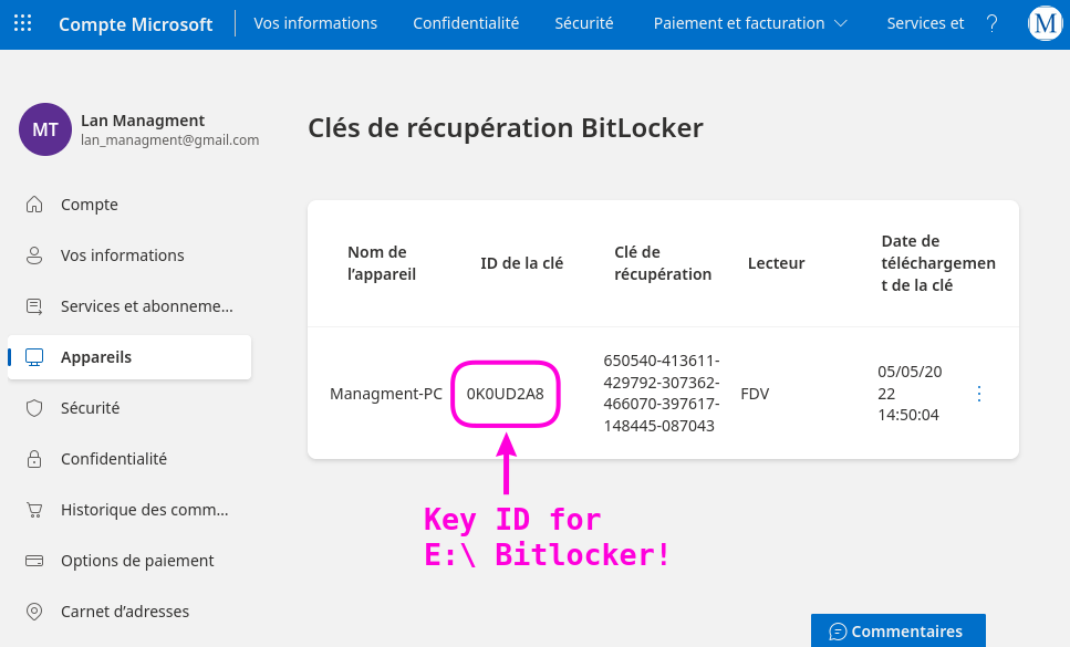 bitlocker html page