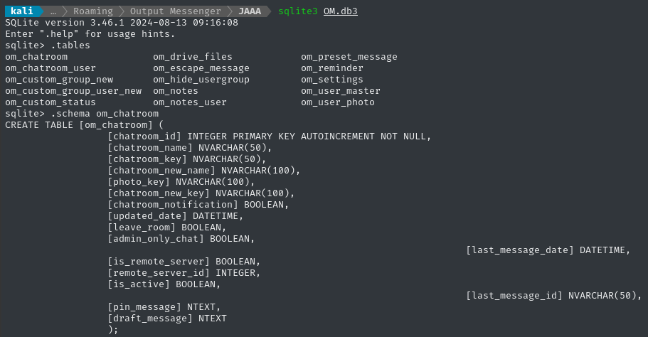 cached data in local sqlite