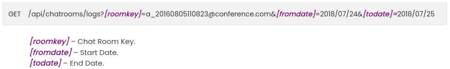get chat history API