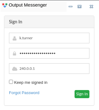output messenger linux client