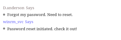 winrm_svc and d.anderson conversation