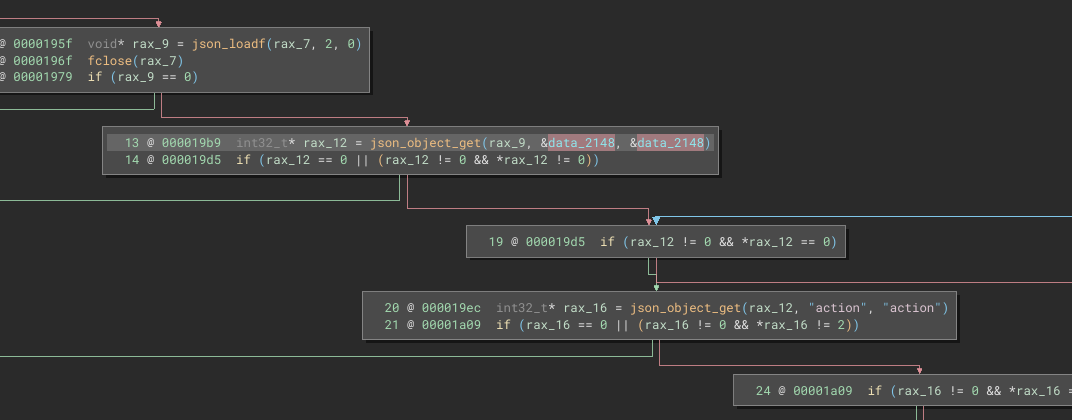 binary ninja json checks