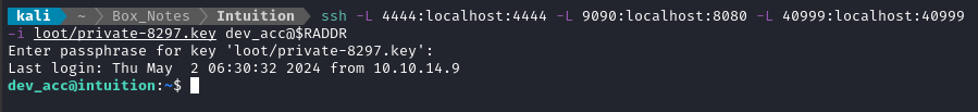 dev_acc port forwarding