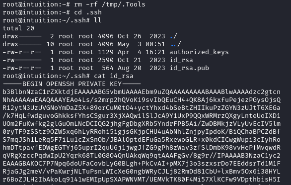 root ssh key