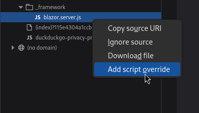 adding script override