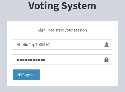 voting system login