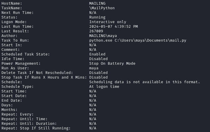 scheduled task mail py