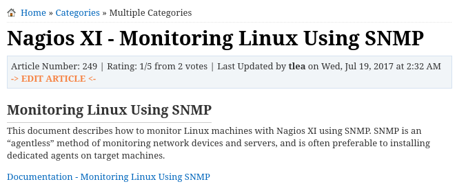 monitoring with snmp