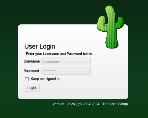 cacti login