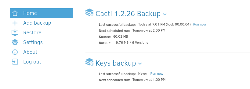 keys backup successfully defined