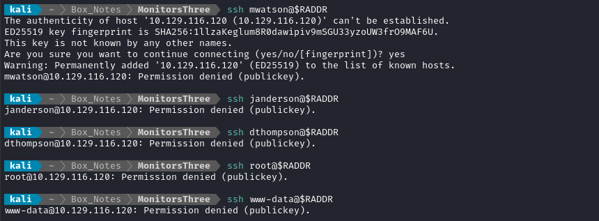 ssh authentication attempt