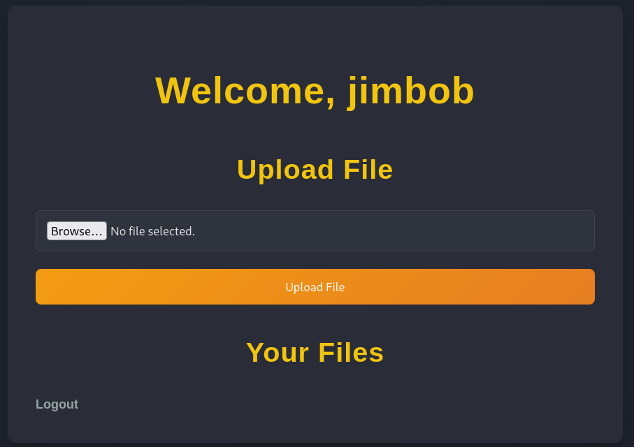 file upload page