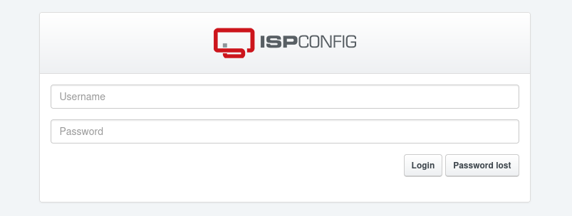 ispconfig login page