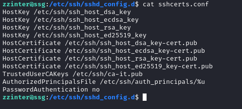 sshd config