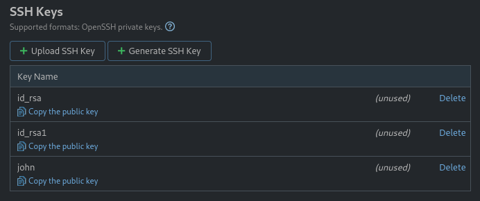 teamcity ssh keys