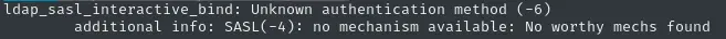 ldapsearch error