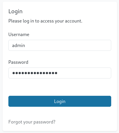 froxlor login attempt