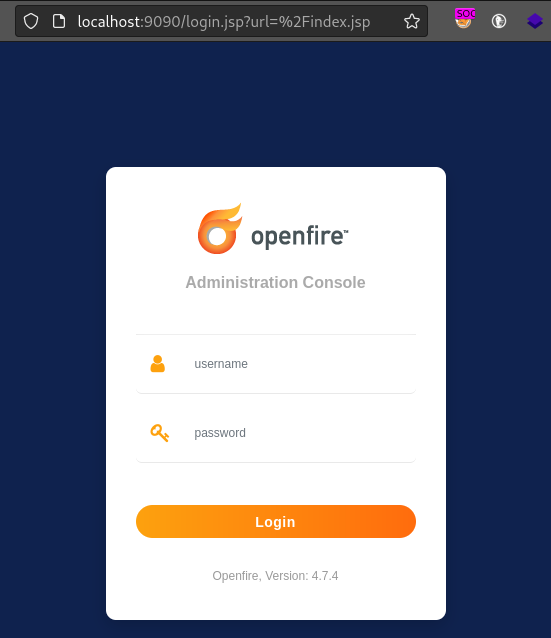 openfire dashboard