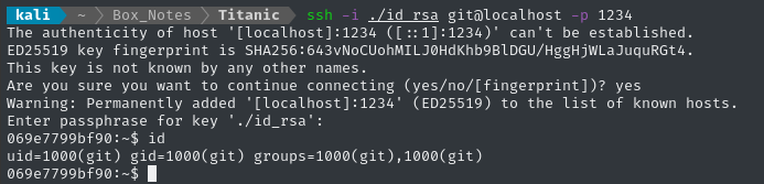 ssh as git