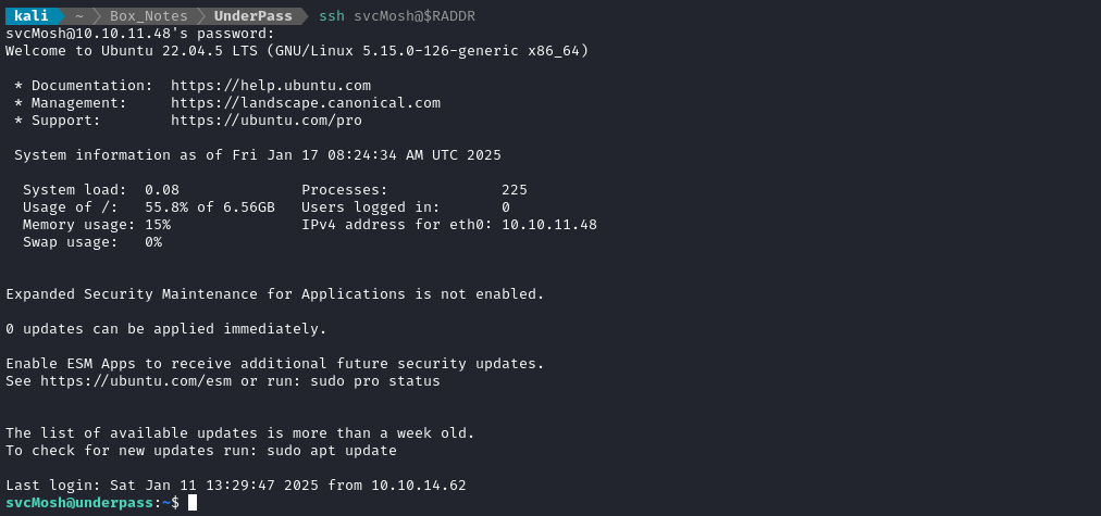 ssh login