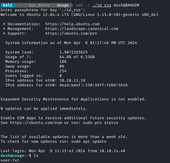 ssh connection