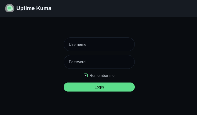 uptime kuma login