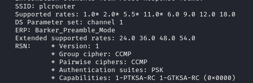 Wifi auth and ciphers