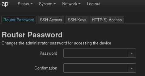 router password reset