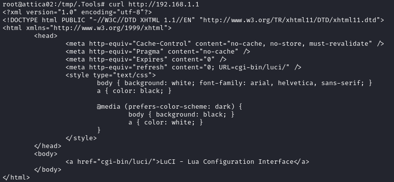 router web interface